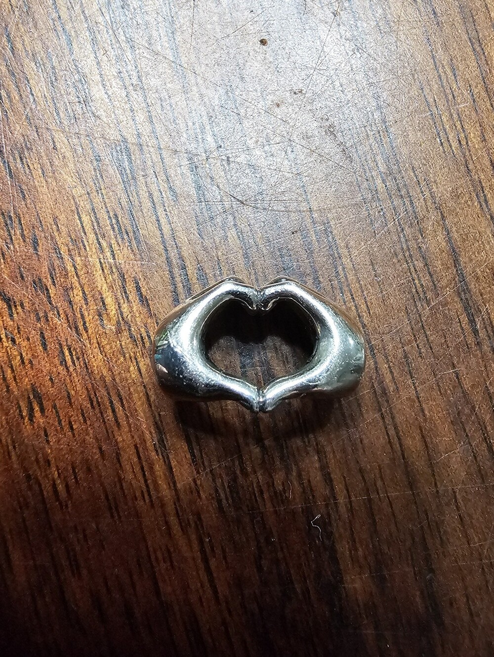 Silver Heart-Shaped Bracelet Charm